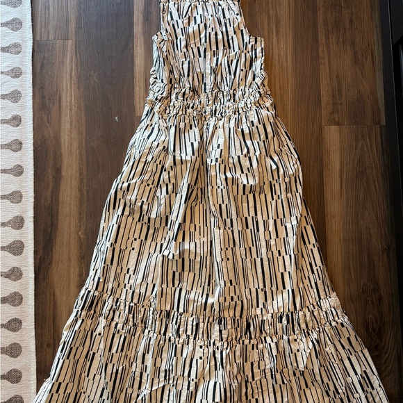 Anthropologie Black and Cream Patterned Maxi Dress - Picture 3 of 5